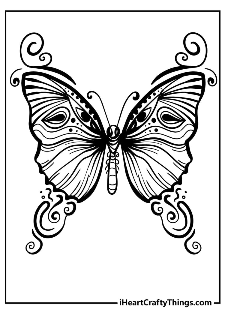 Butterfly Coloring Pages: 100+ A Fluttery Collection for Your Coloring Pleasure 24