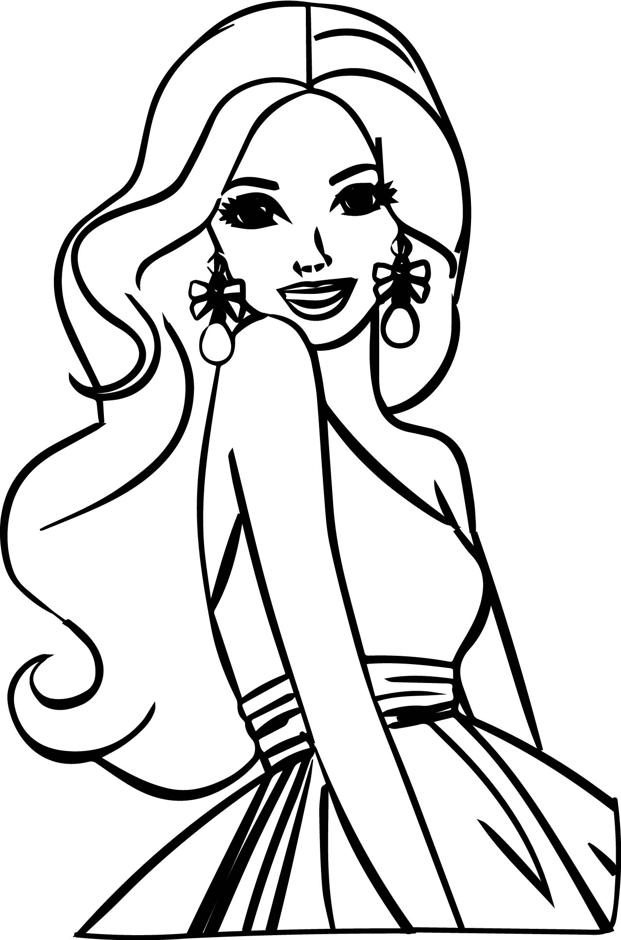 Coloring Pages of Barbies Art Sketches 1