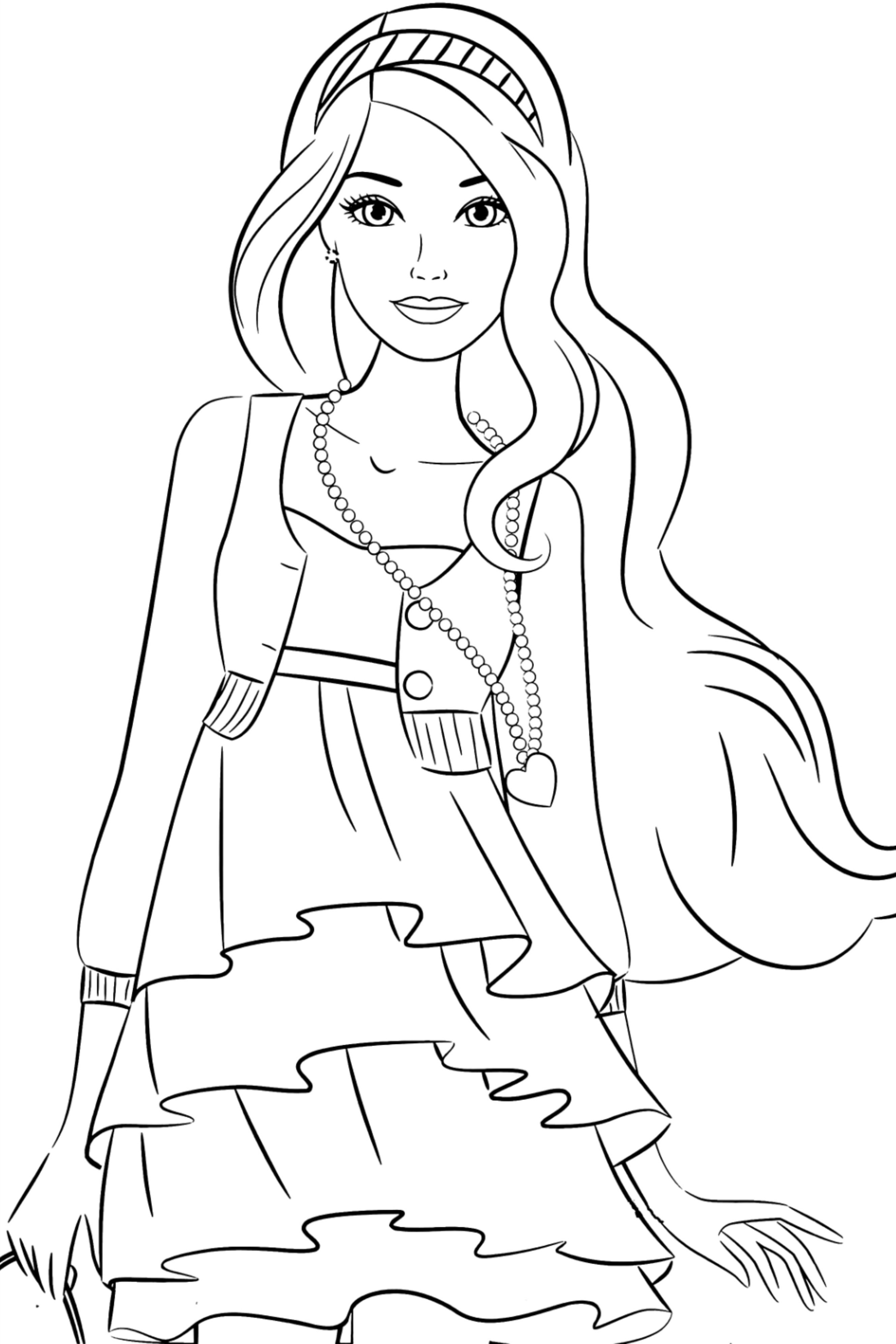 Coloring Pages of Barbies Art Sketches 10