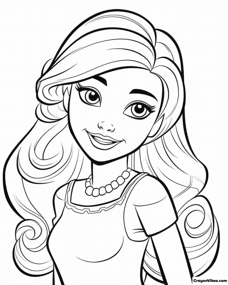 Coloring Pages of Barbies Art Sketches 100