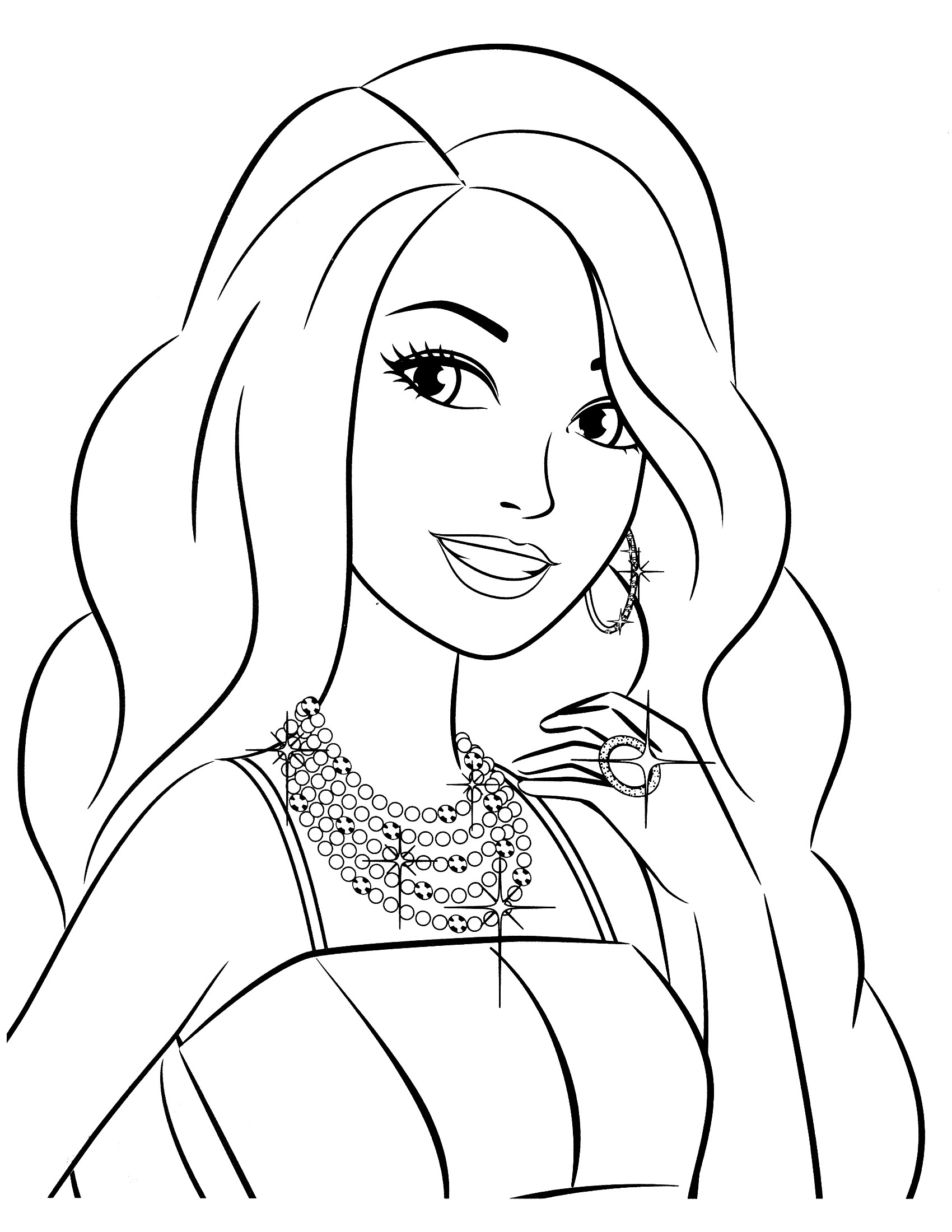 Coloring Pages of Barbies Art Sketches 104