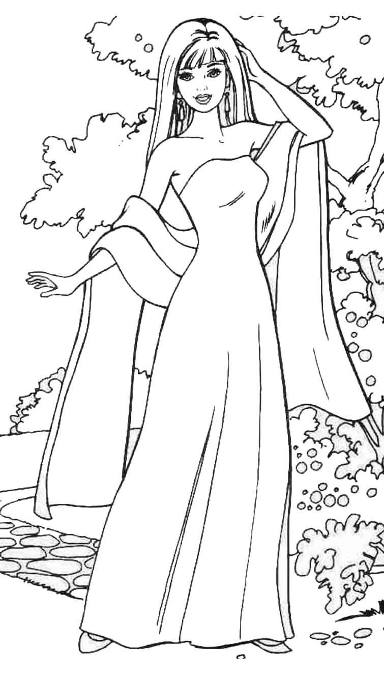 Coloring Pages of Barbies Art Sketches 105