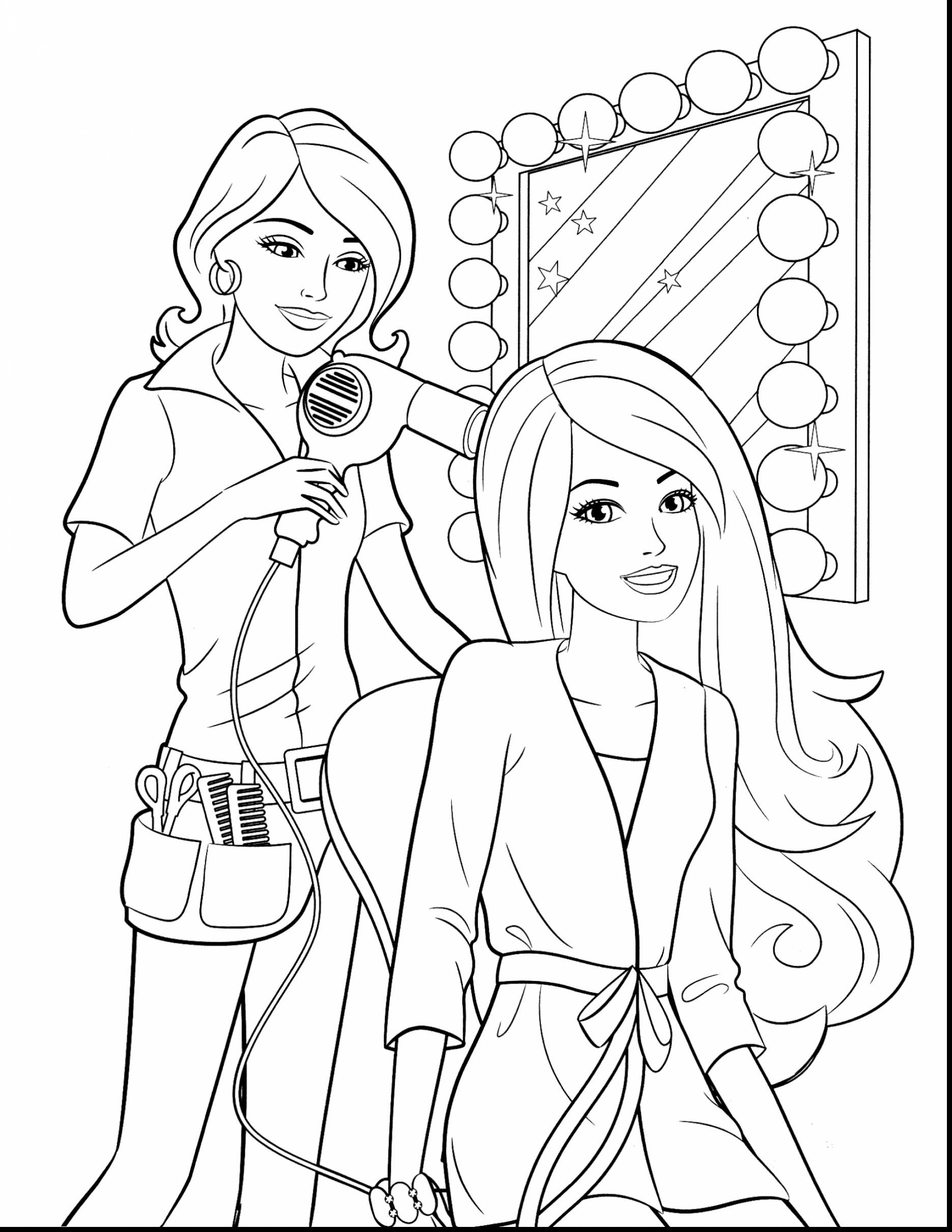 Coloring Pages of Barbies Art Sketches 107