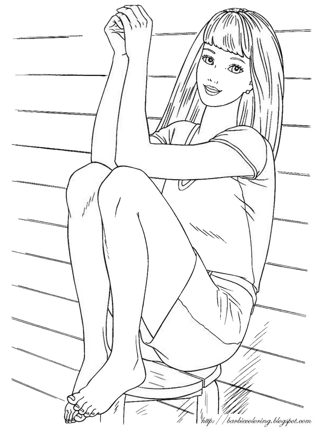 Coloring Pages of Barbies Art Sketches 11