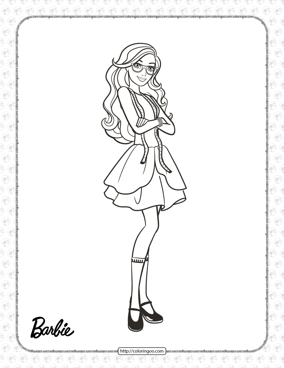 Coloring Pages of Barbies Art Sketches 114