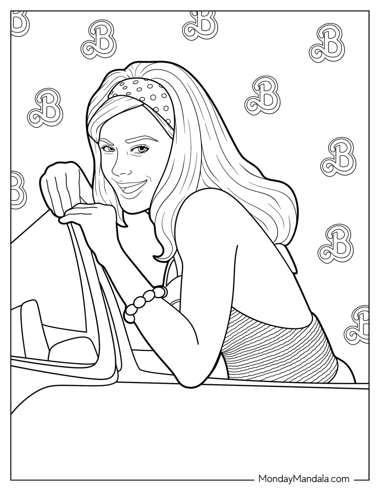 Coloring Pages of Barbies Art Sketches 12