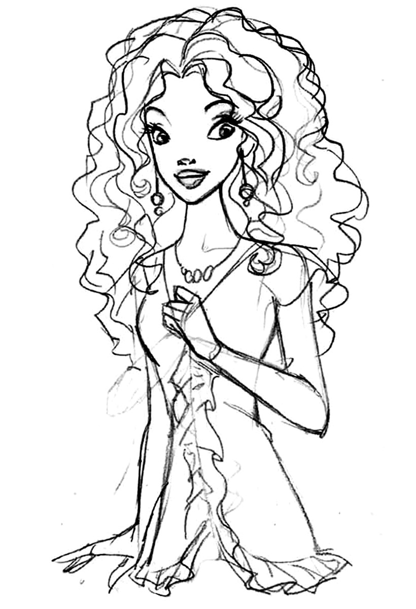 Coloring Pages of Barbies Art Sketches 122