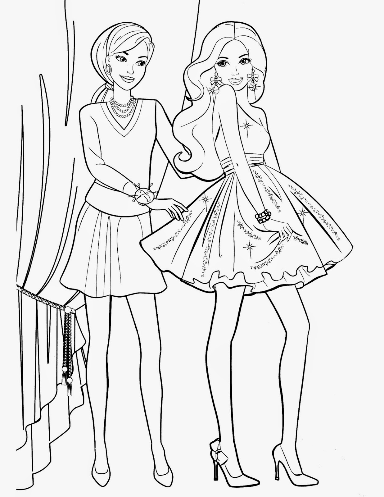 Coloring Pages of Barbies Art Sketches 128