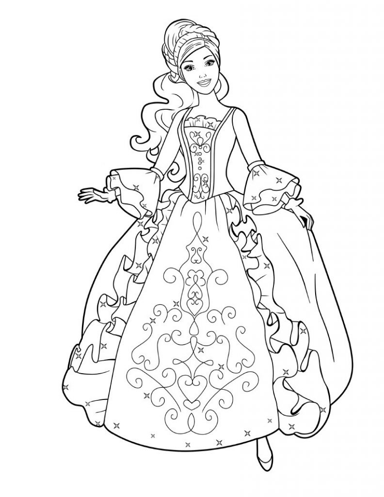 Coloring Pages of Barbies Art Sketches 129