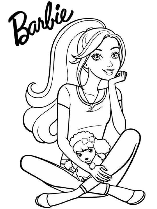 Coloring Pages of Barbies Art Sketches 13