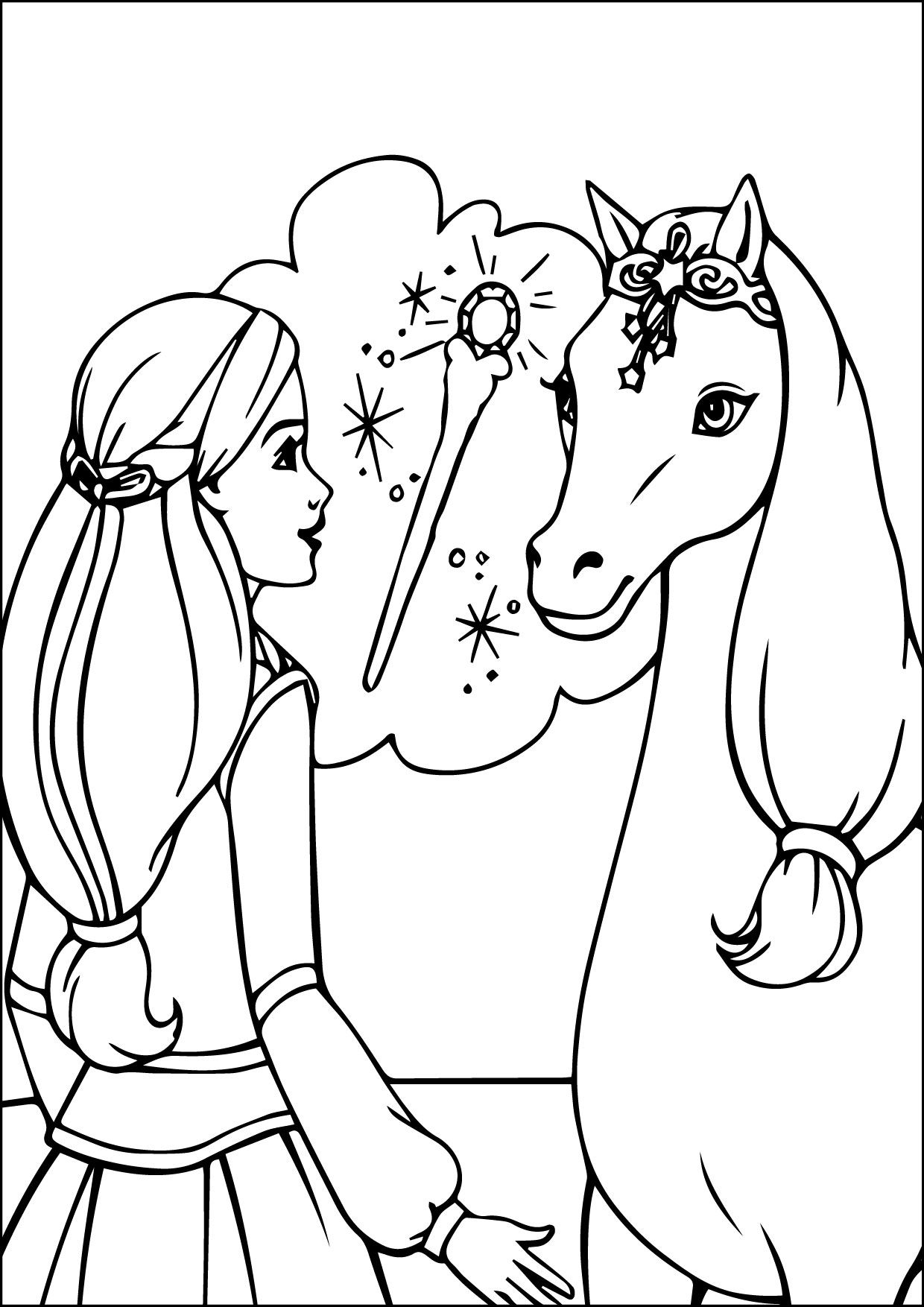 Coloring Pages of Barbies Art Sketches 132