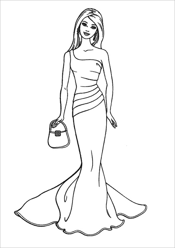 Coloring Pages of Barbies Art Sketches 138