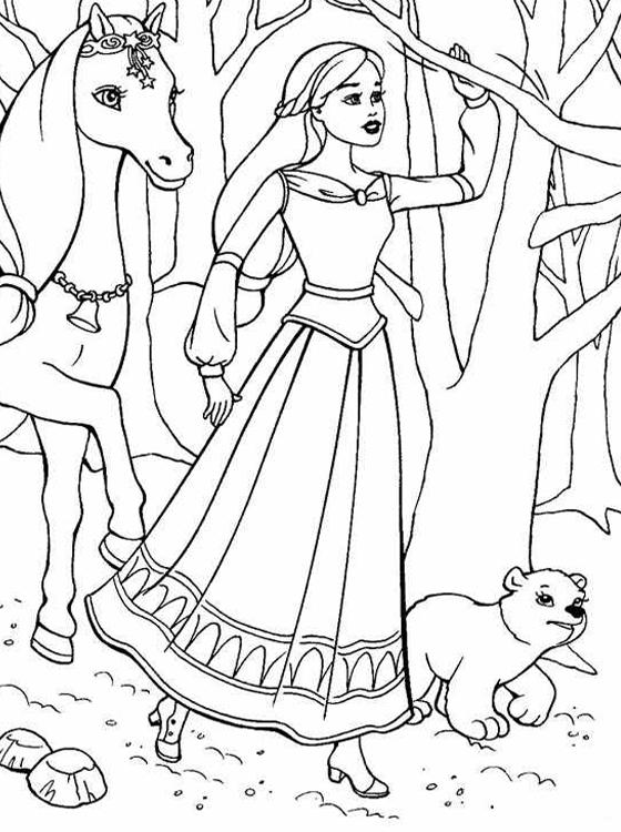 Coloring Pages of Barbies Art Sketches 14