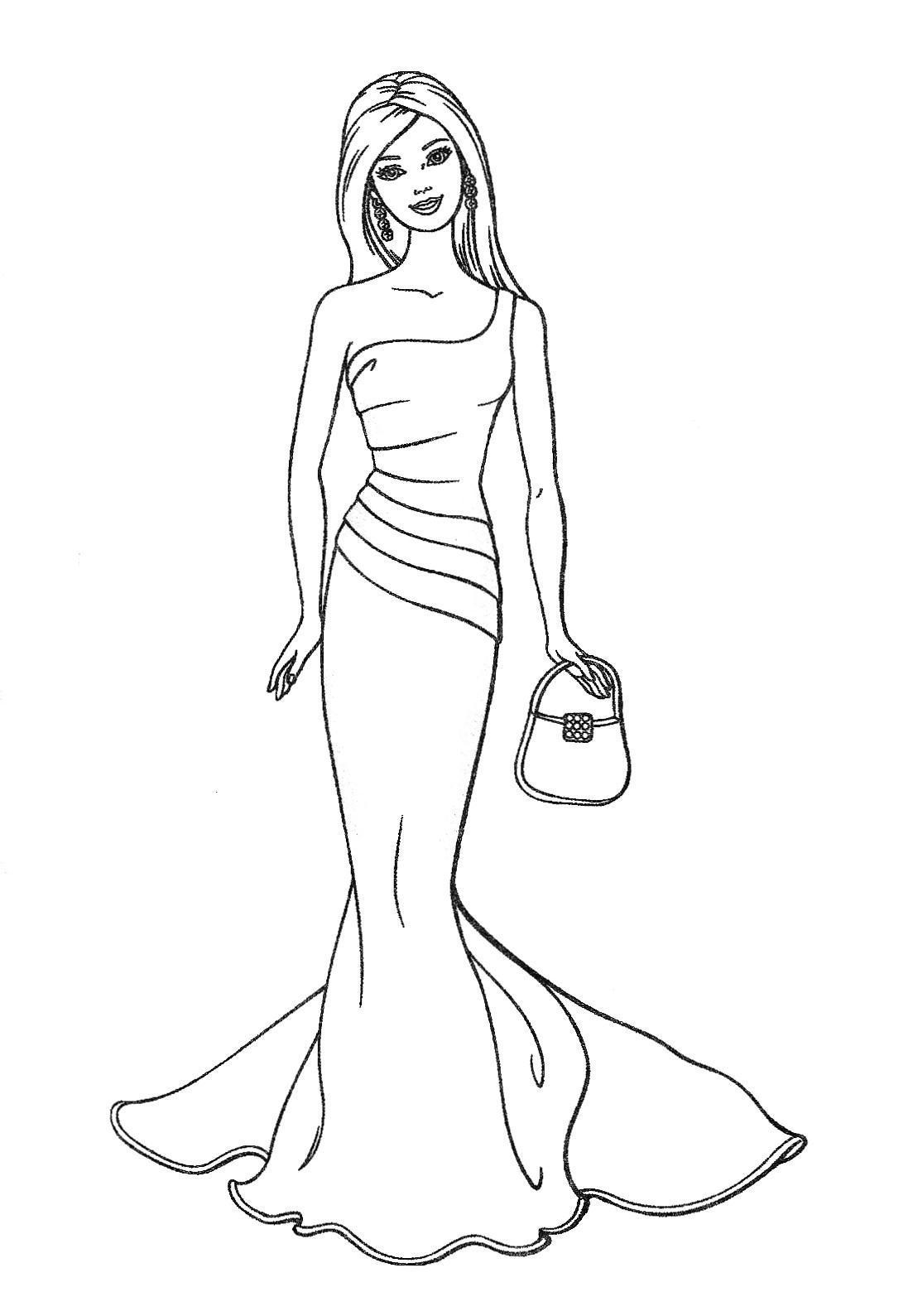 Coloring Pages of Barbies Art Sketches 143