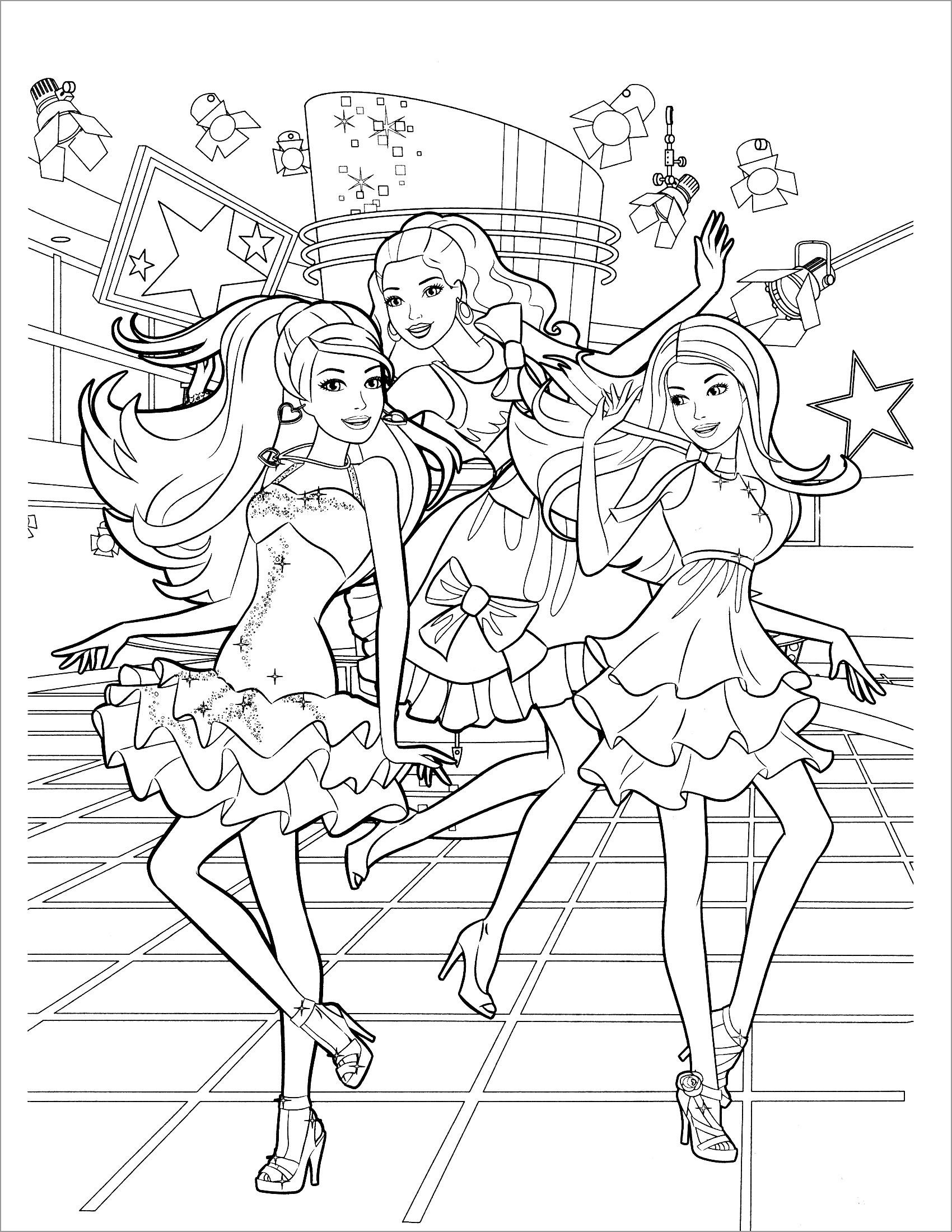 Coloring Pages of Barbies Art Sketches 148