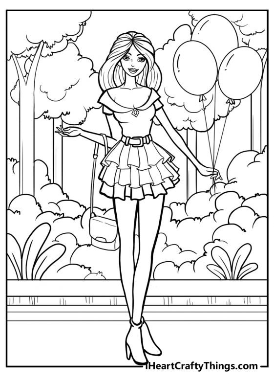 Coloring Pages of Barbies Art Sketches 149