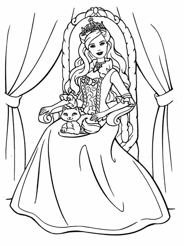 Coloring Pages of Barbies Art Sketches 15