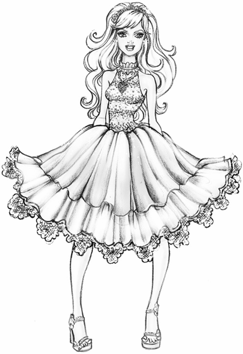 Coloring Pages of Barbies Art Sketches 154