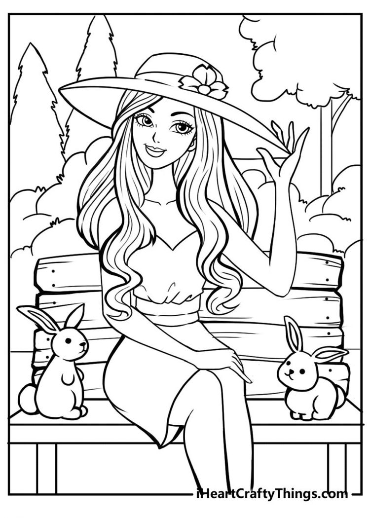 Coloring Pages of Barbies Art Sketches 164