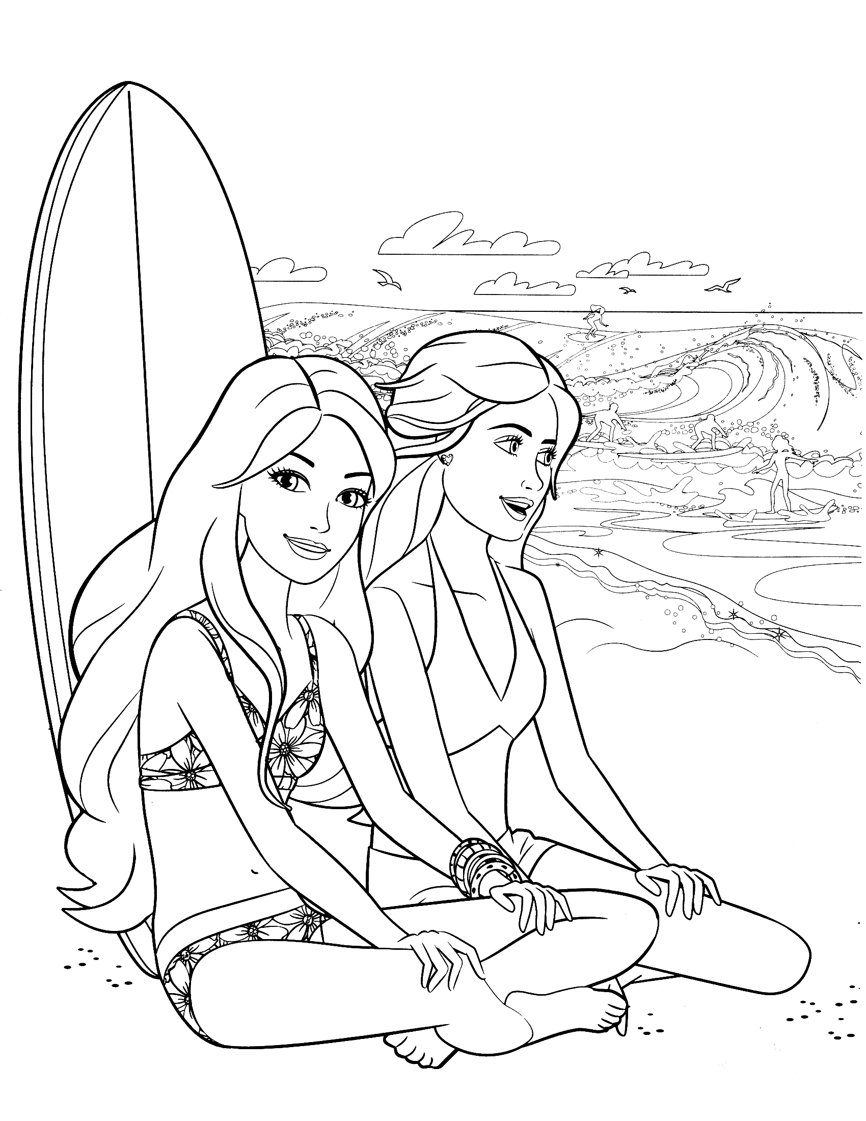 Coloring Pages of Barbies Art Sketches 167