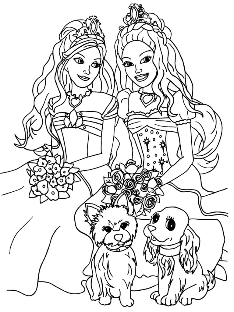 Coloring Pages of Barbies Art Sketches 17