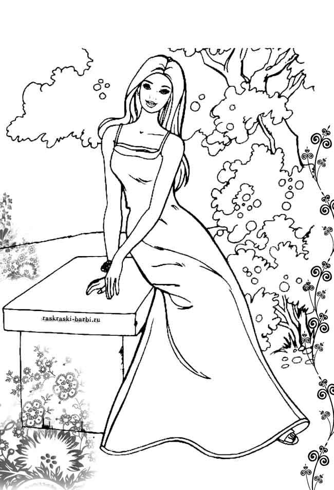 Coloring Pages of Barbies Art Sketches 172