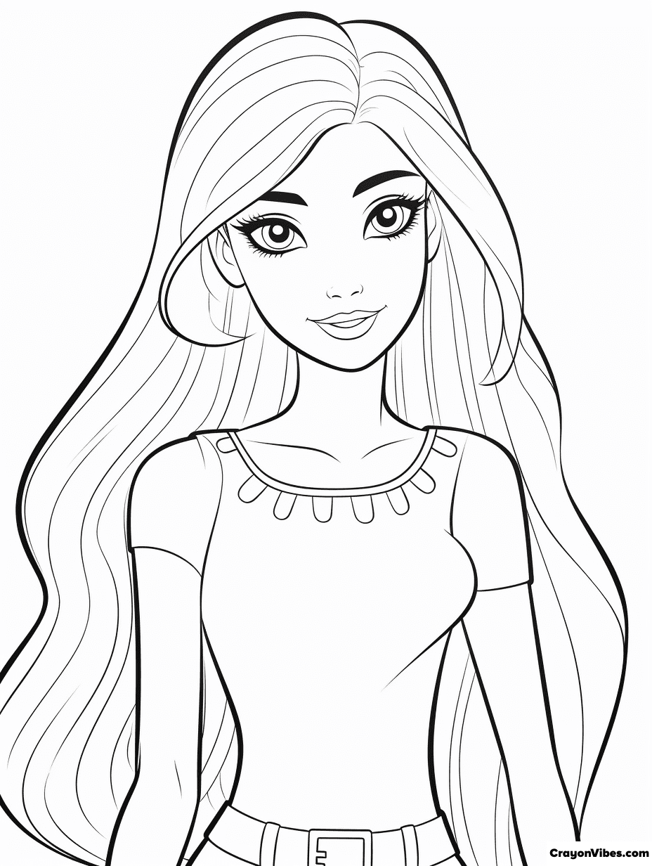 Coloring Pages of Barbies Art Sketches 176