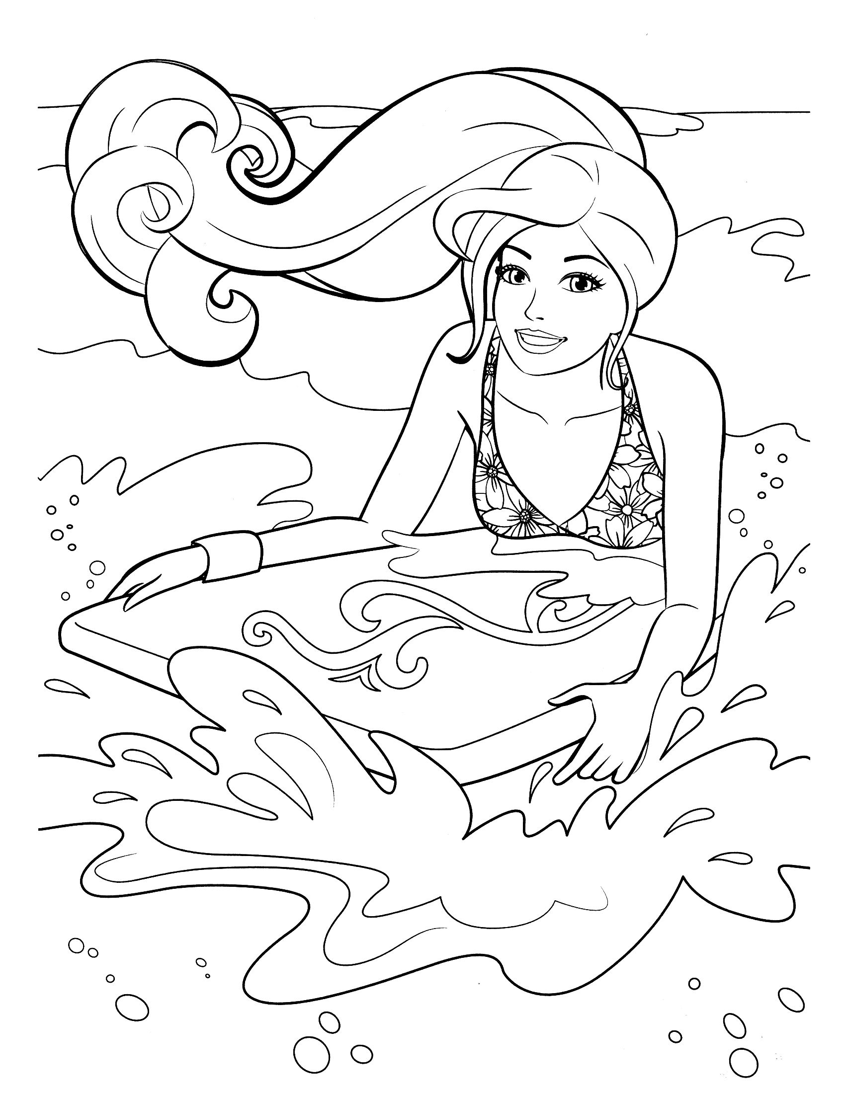 Coloring Pages of Barbies Art Sketches 18