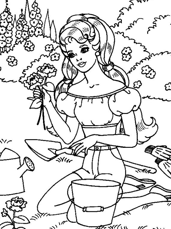 Coloring Pages of Barbies Art Sketches 20