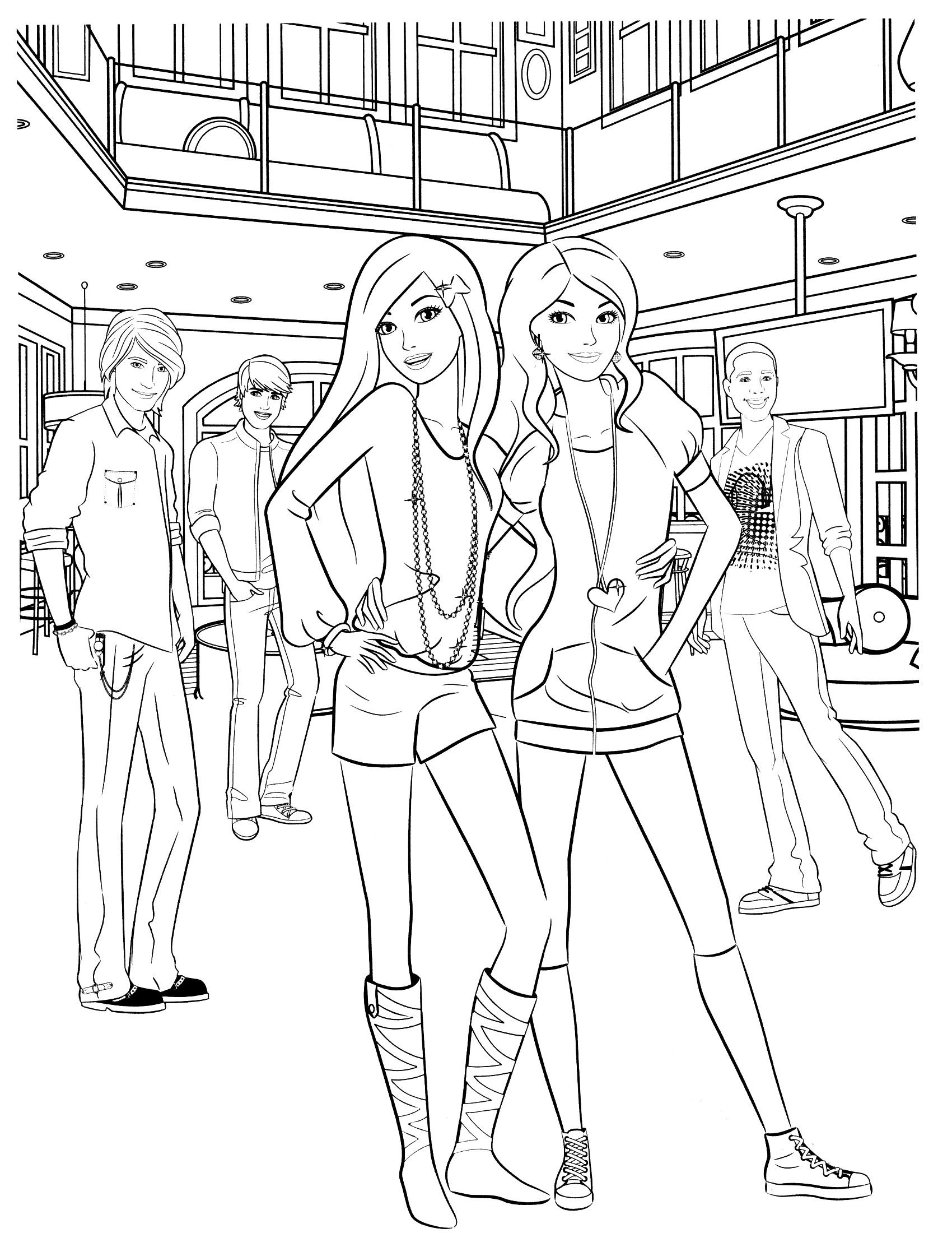 Coloring Pages of Barbies Art Sketches 23