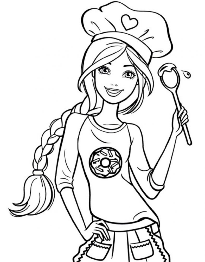 Coloring Pages of Barbies Art Sketches 25