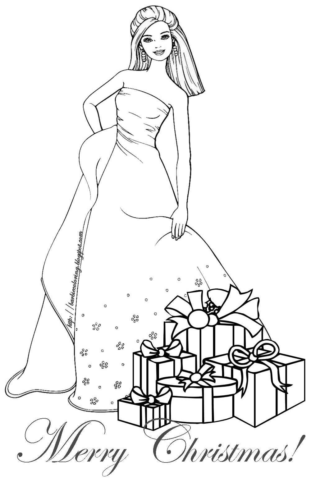 Coloring Pages of Barbies Art Sketches 26