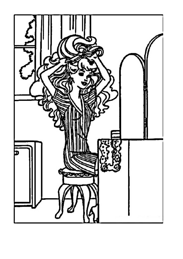 Coloring Pages of Barbies Art Sketches 29