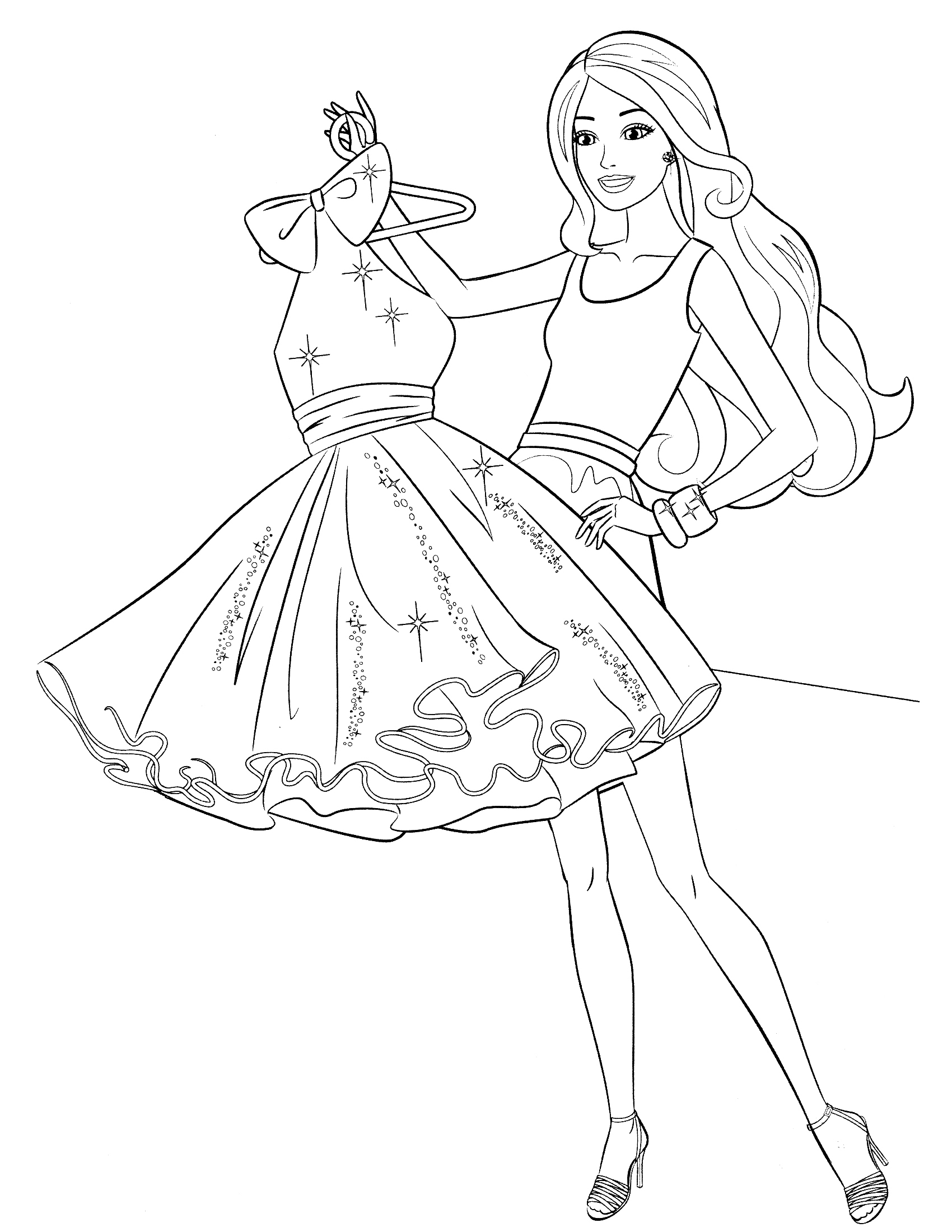 Coloring Pages of Barbies Art Sketches 3