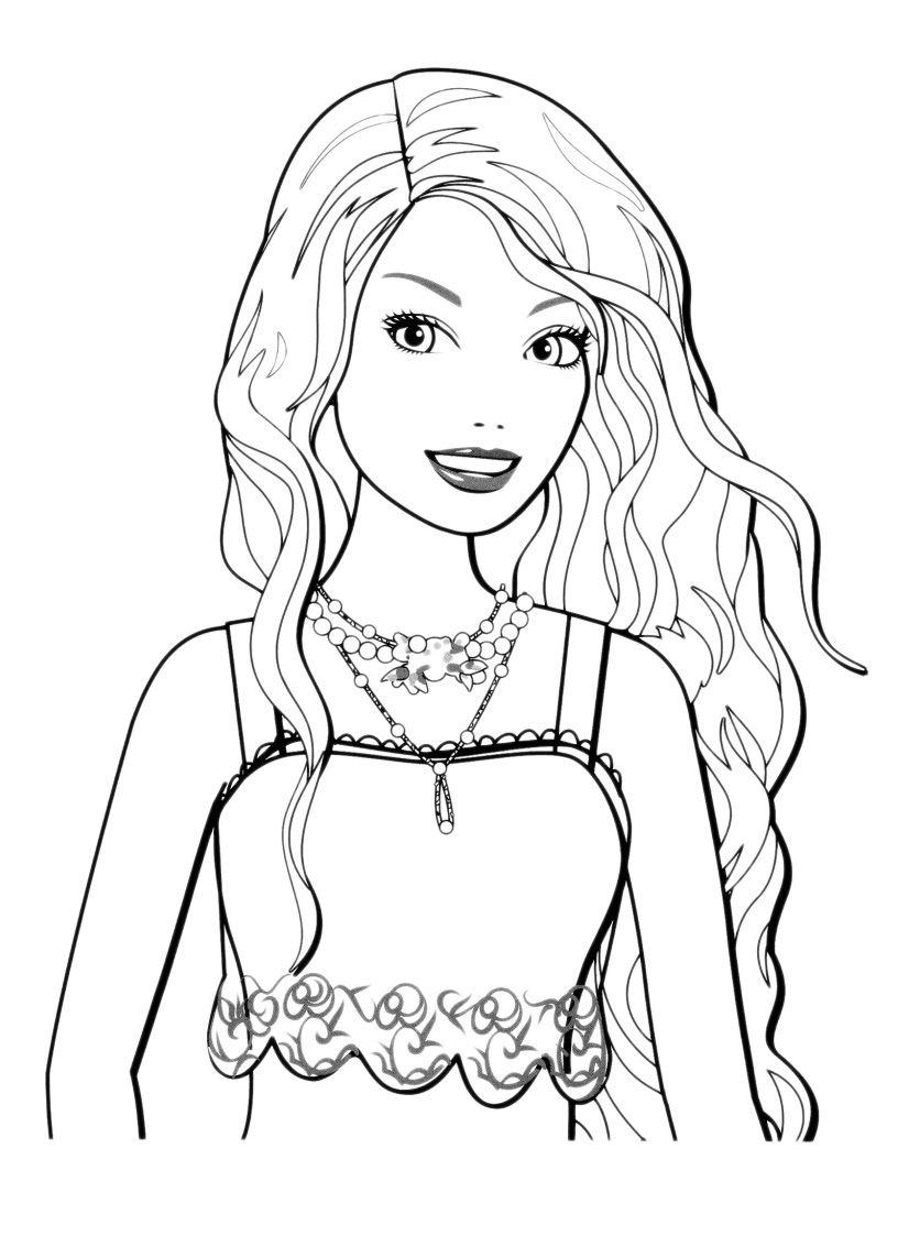 Coloring Pages of Barbies Art Sketches 31