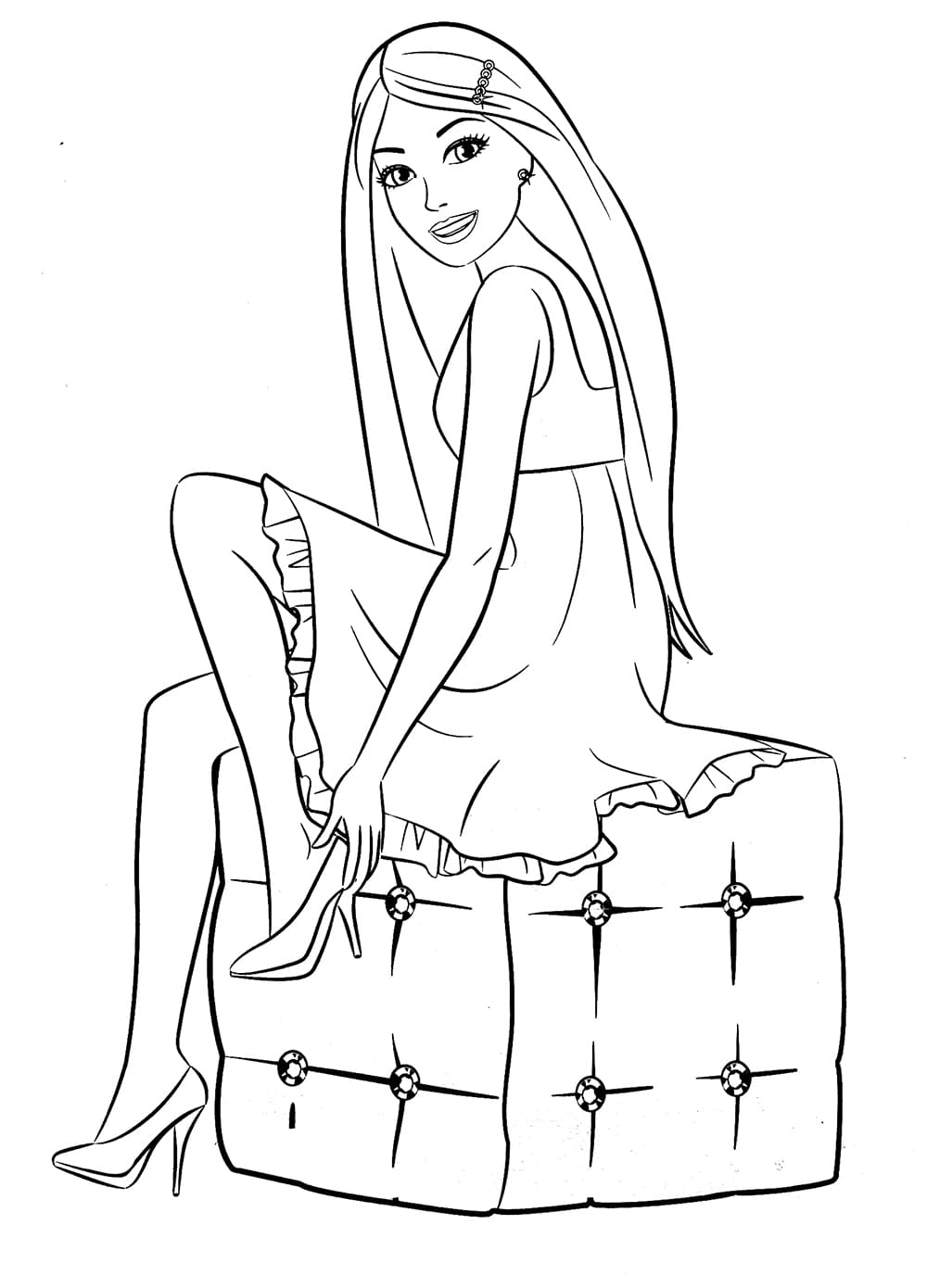 Coloring Pages of Barbies Art Sketches 35