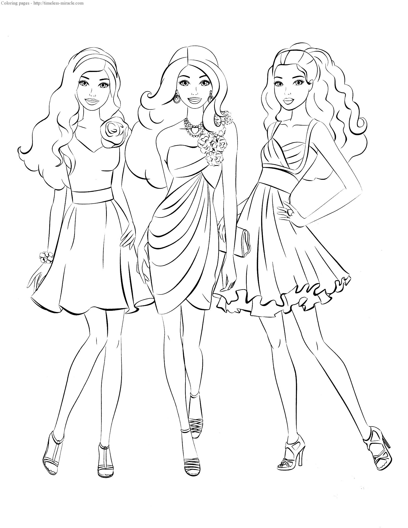 Coloring Pages of Barbies Art Sketches 41