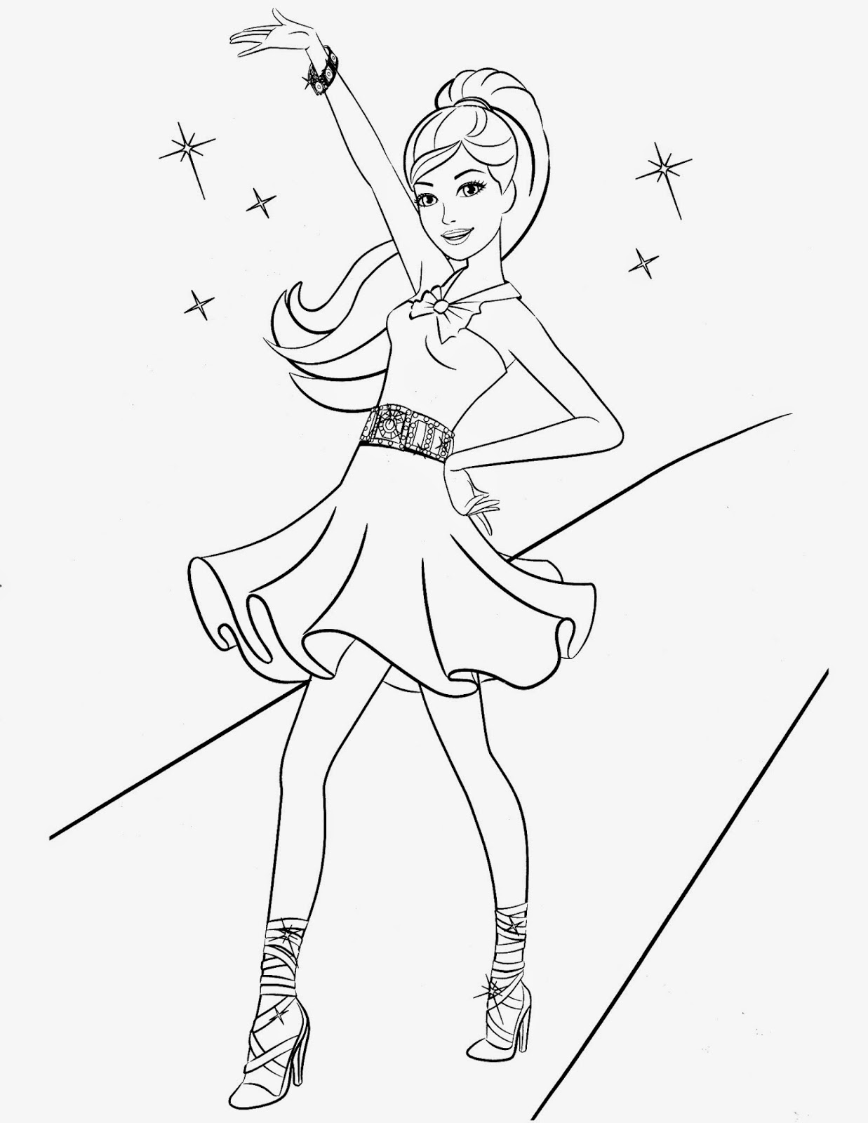 Coloring Pages of Barbies Art Sketches 45