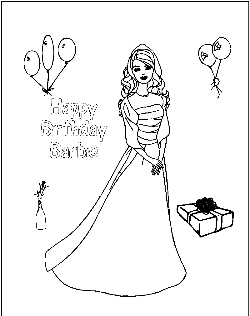 Coloring Pages of Barbies Art Sketches 47