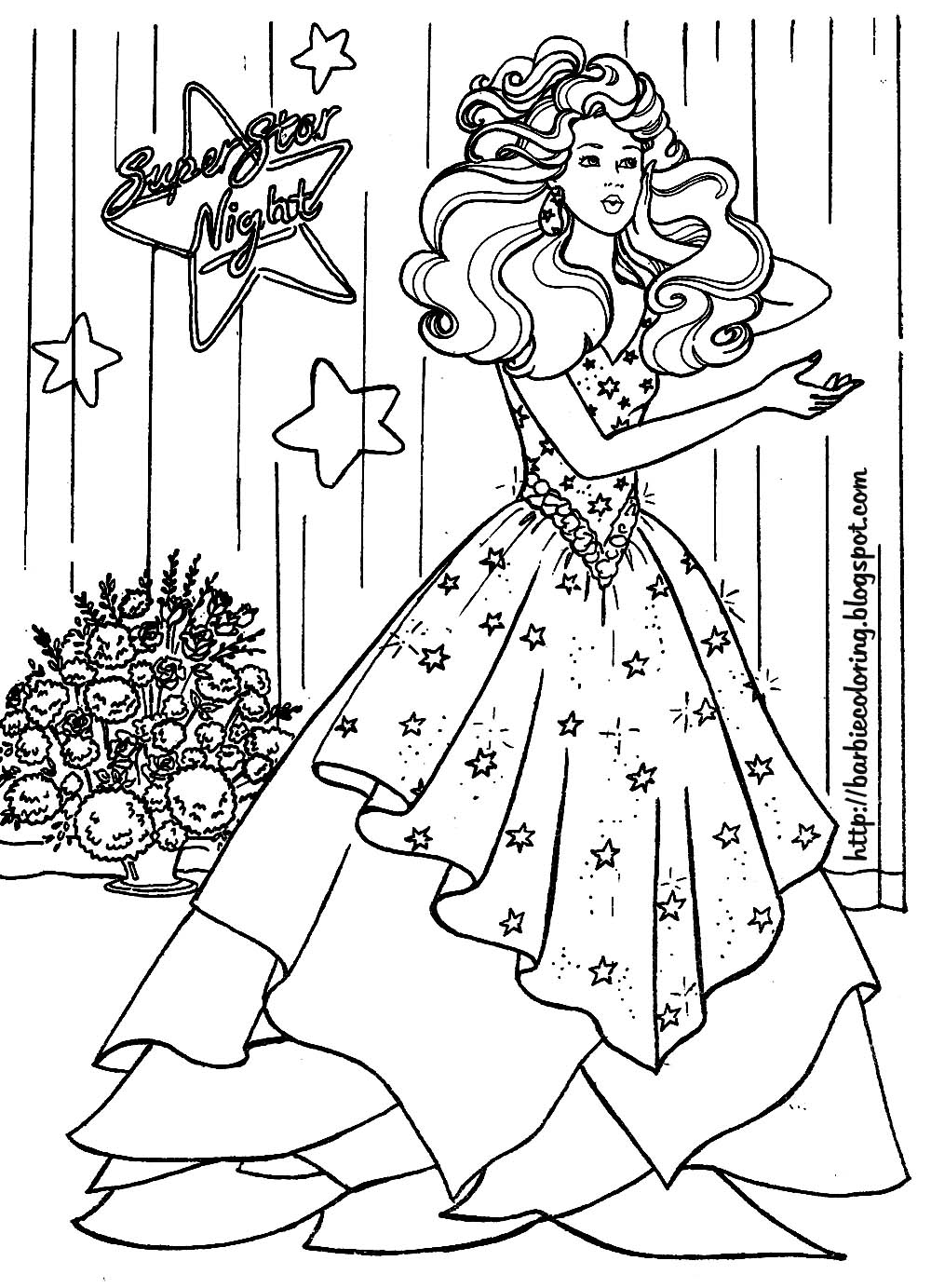 Coloring Pages of Barbies Art Sketches 5