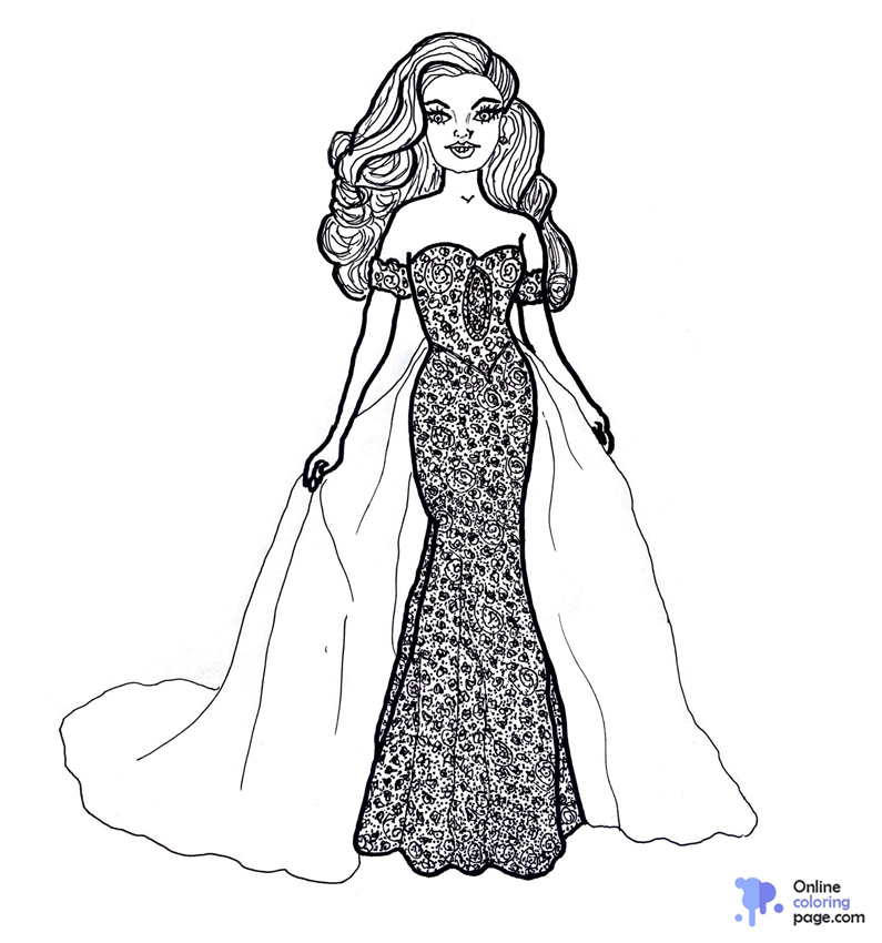 Coloring Pages of Barbies Art Sketches 55