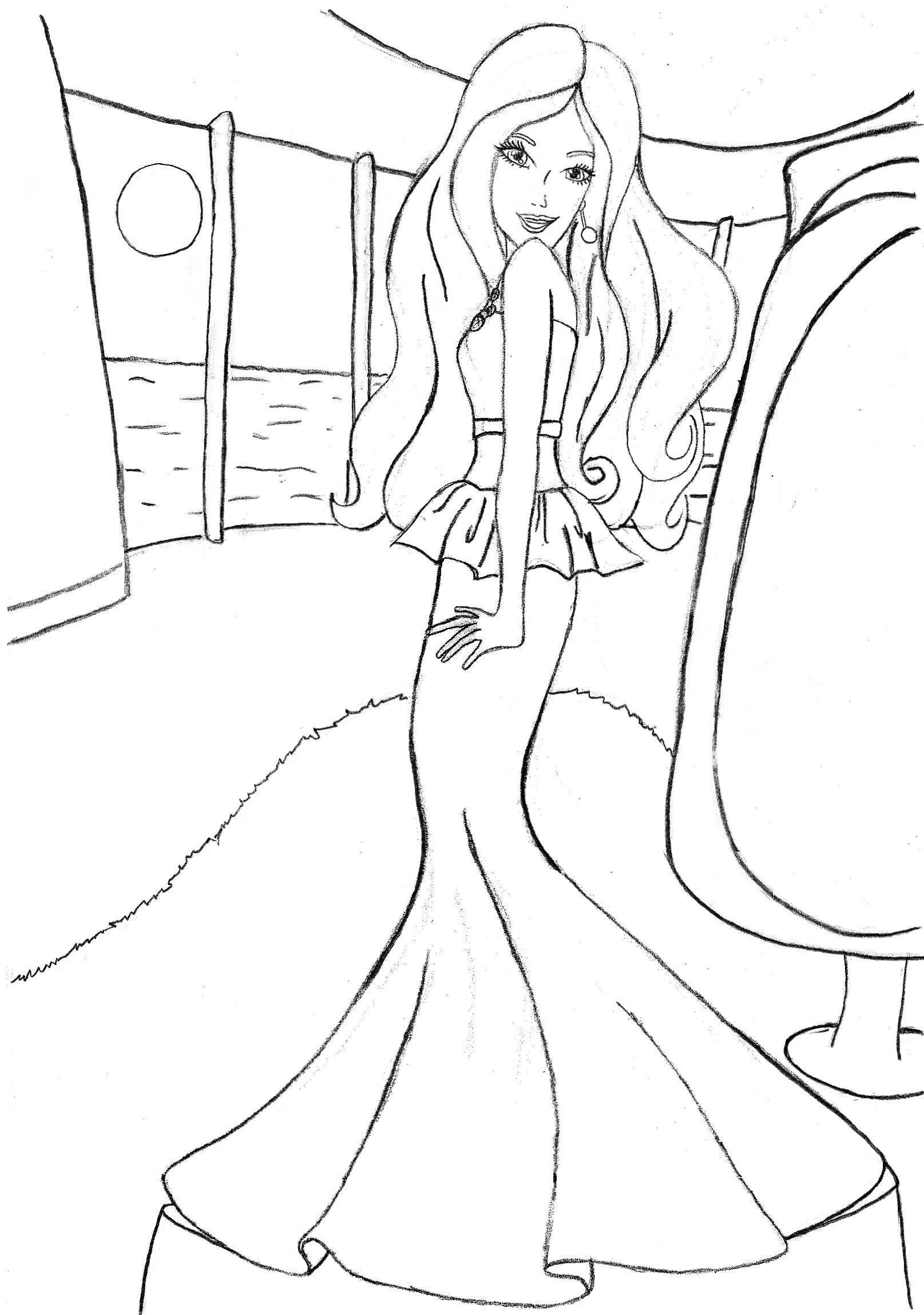 Coloring Pages of Barbies Art Sketches 59