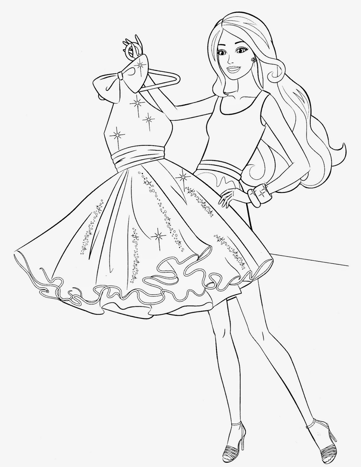 Coloring Pages of Barbies Art Sketches 60