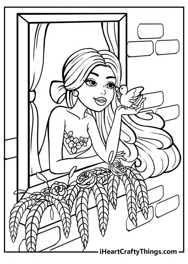 Coloring Pages of Barbies Art Sketches 64