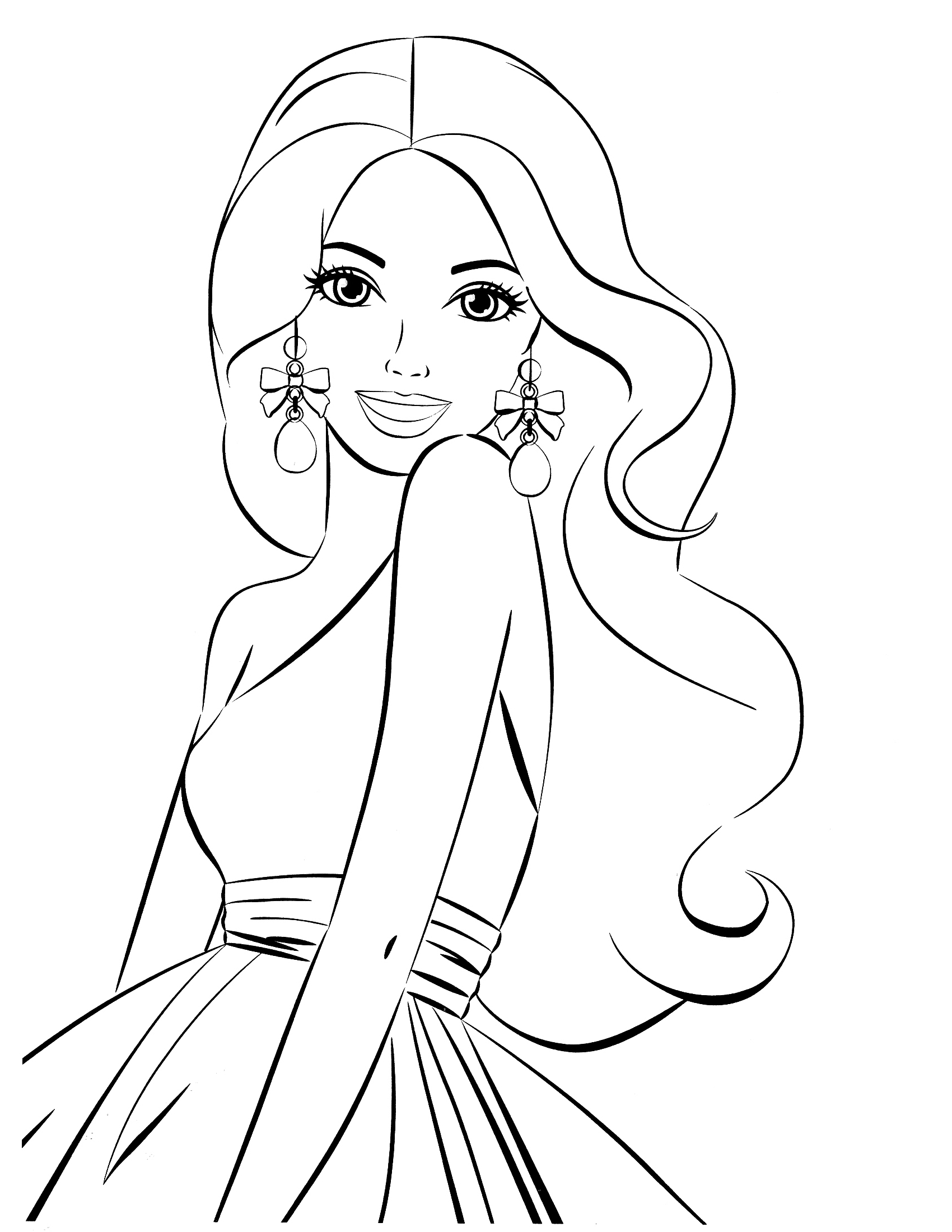 Coloring Pages of Barbies Art Sketches 8