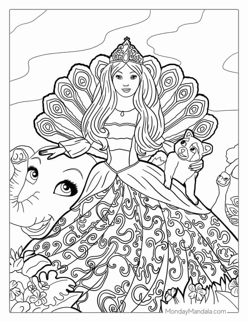 Coloring Pages of Barbies Art Sketches 90