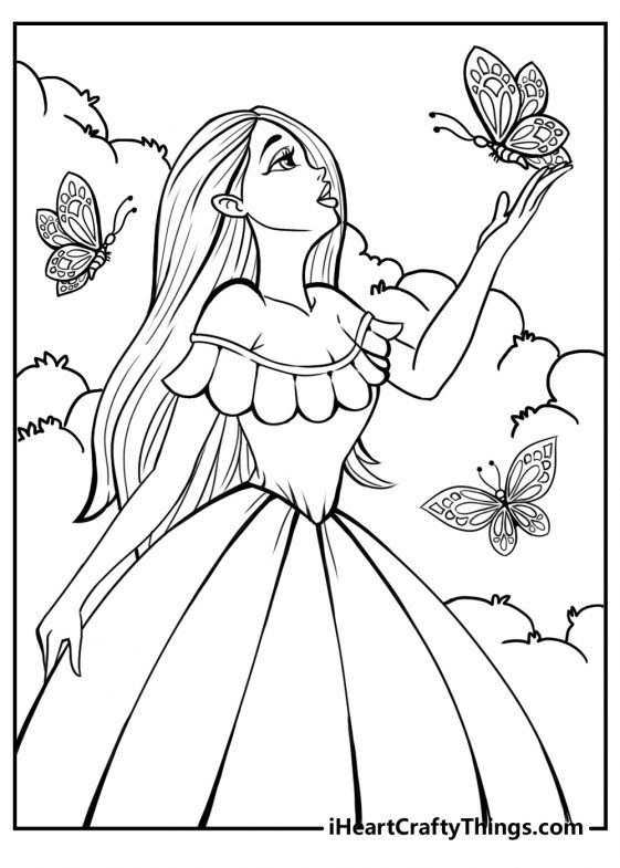 Coloring Pages of Barbies Art Sketches 93