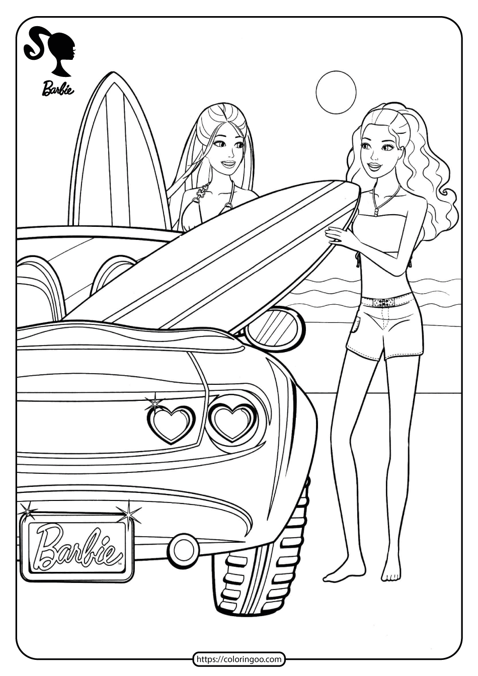 Coloring Pages of Barbies Art Sketches 96