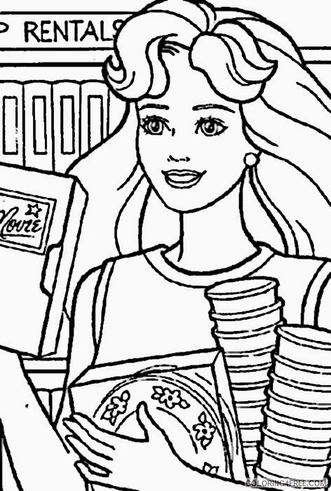 Coloring Pages of Barbies Art Sketches 99