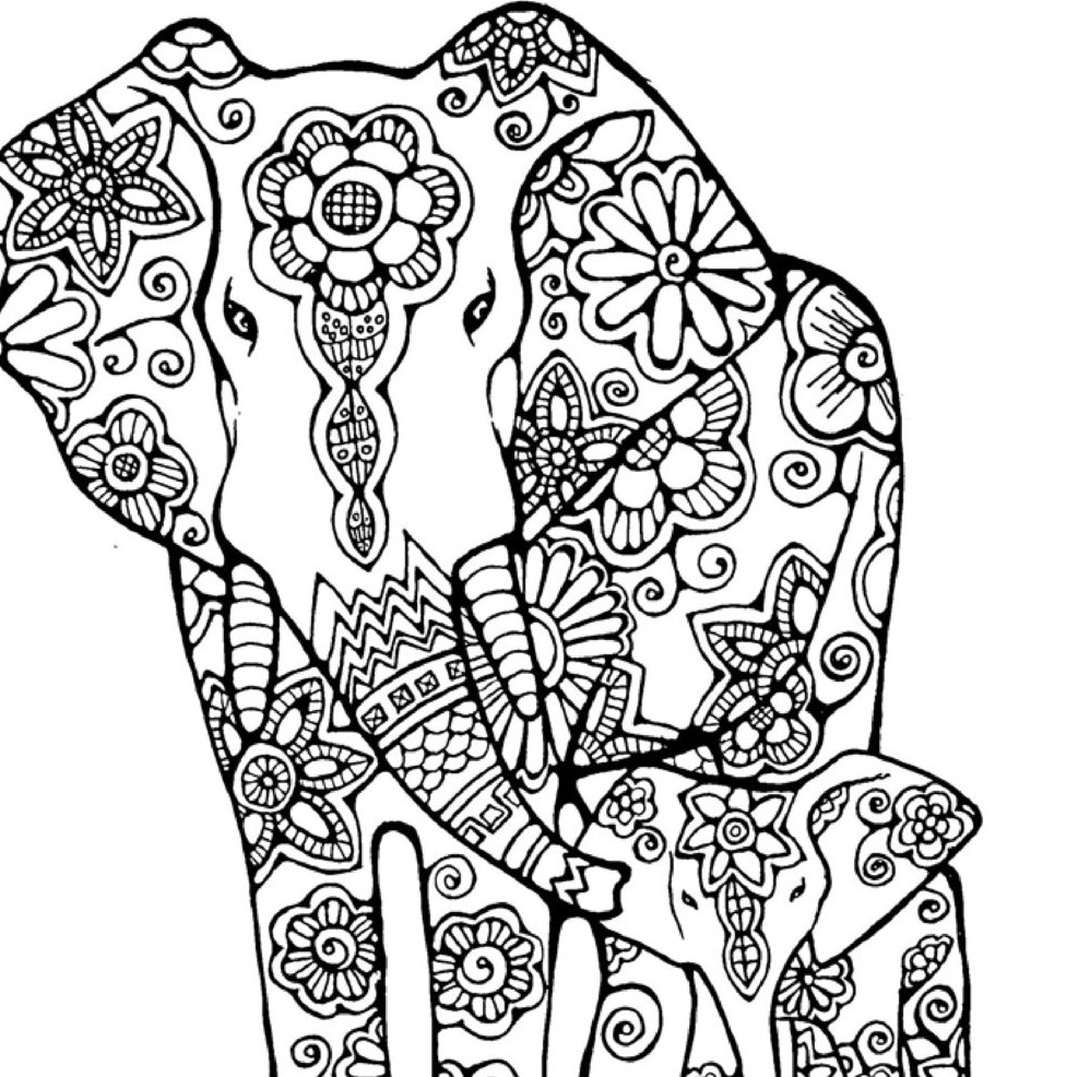 Elephant Mandala Coloring Pages for Adult Unique 1